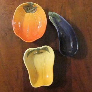 WILLIAM SONOMA Set of 3 Jardin Potager Collection Vegetable Bowls